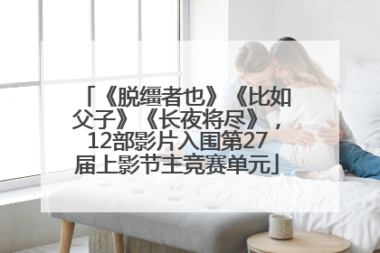 《脱缰者也》《比如父子》《长夜将尽》，12部影片入围第27届上影节主竞赛单元