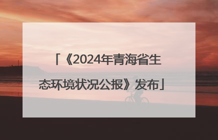 《2024年青海省生态环境状况公报》发布