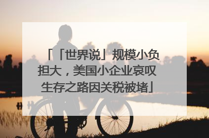 「世界说」规模小负担大，美国小企业哀叹生存之路因关税被堵