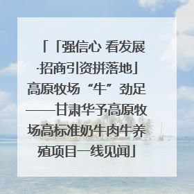「强信心 看发展·招商引资拼落地」高原牧场“牛”劲足——甘肃华予高原牧场高标准奶牛肉牛养殖项目一线见闻