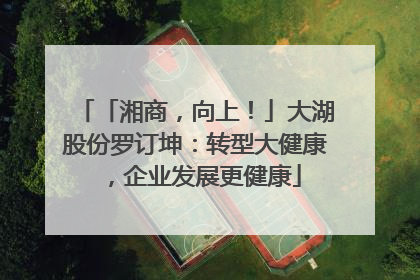 「湘商，向上！」大湖股份罗订坤：转型大健康，企业发展更健康