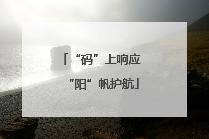 “码”上响应 “阳”帆护航