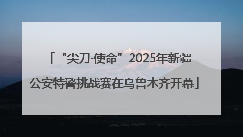 “尖刀·使命”2025年新疆公安特警挑战赛在乌鲁木齐开幕