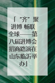 “齐”聚进博 畅联全球——第八届进博会招商路演在山东临沂举办