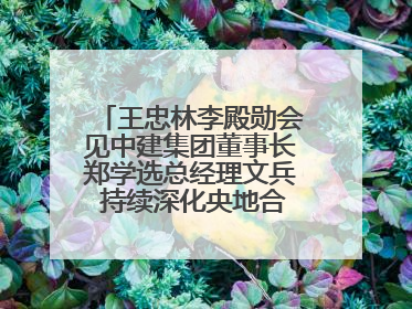 王忠林李殿勋会见中建集团董事长郑学选总经理文兵 持续深化央地合作 协力推动支点建设