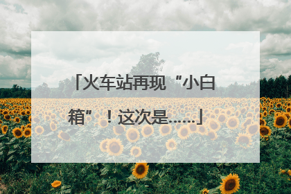 火车站再现“小白箱”！这次是……