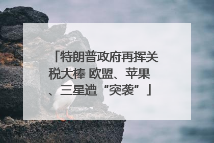 特朗普政府再挥关税大棒 欧盟、苹果、三星遭“突袭”