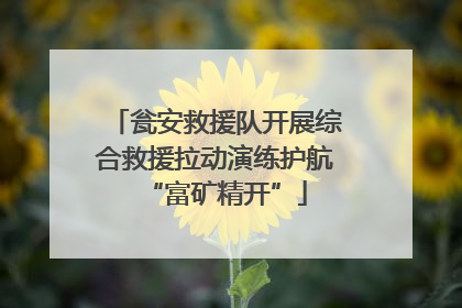 瓮安救援队开展综合救援拉动演练护航“富矿精开”