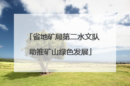 省地矿局第二水文队助推矿山绿色发展