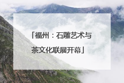 福州：石雕艺术与茶文化联展开幕
