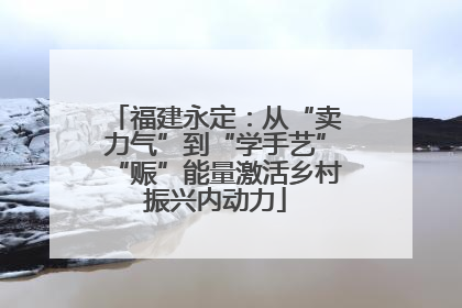 福建永定：从“卖力气”到“学手艺”“赈”能量激活乡村振兴内动力