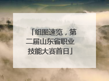 组图速览，第二届山东省职业技能大赛首日