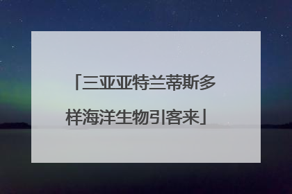 三亚亚特兰蒂斯多样海洋生物引客来