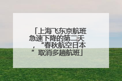 上海飞东京航班急速下降的第二天，“春秋航空日本”取消多趟航班