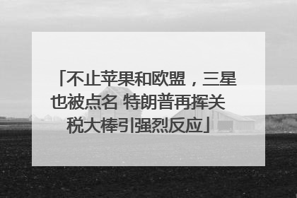 不止苹果和欧盟，三星也被点名 特朗普再挥关税大棒引强烈反应