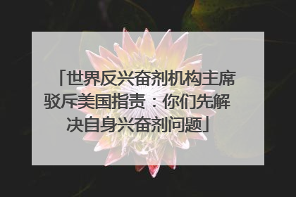 世界反兴奋剂机构主席驳斥美国指责：你们先解决自身兴奋剂问题