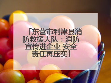 东营市利津县消防救援大队：消防宣传进企业 安全责任再压实