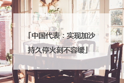 中国代表：实现加沙持久停火刻不容缓