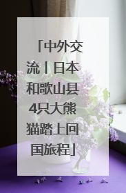 中外交流丨日本和歌山县4只大熊猫踏上回国旅程