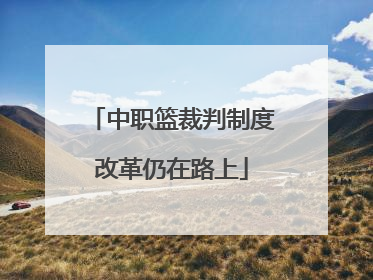 中职篮裁判制度改革仍在路上