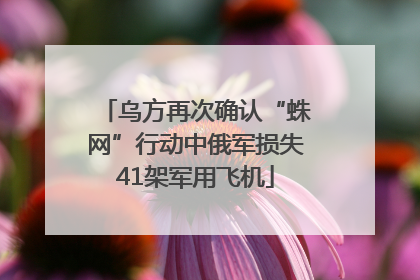 乌方再次确认“蛛网”行动中俄军损失41架军用飞机