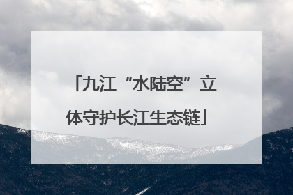 九江“水陆空”立体守护长江生态链