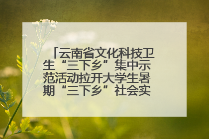 云南省文化科技卫生“三下乡”集中示范活动拉开大学生暑期“三下乡”社会实践活动序幕