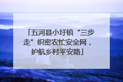 五河县小圩镇“三步走”织密农忙安全网，护航乡村平安路