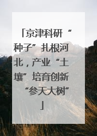 京津科研“种子”扎根河北，产业“土壤”培育创新“参天大树”