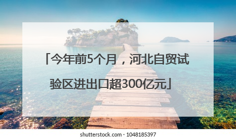 今年前5个月，河北自贸试验区进出口超300亿元