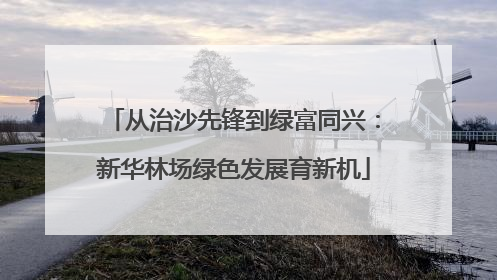 从治沙先锋到绿富同兴：新华林场绿色发展育新机