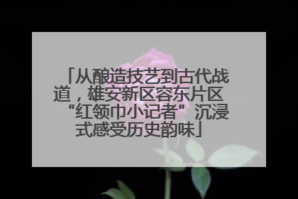 从酿造技艺到古代战道，雄安新区容东片区“红领巾小记者”沉浸式感受历史韵味