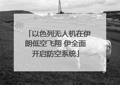 以色列无人机在伊朗低空飞翔 伊全面开启防空系统