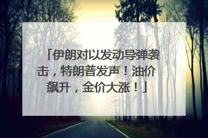 伊朗对以发动导弹袭击，特朗普发声！油价飙升，金价大涨！