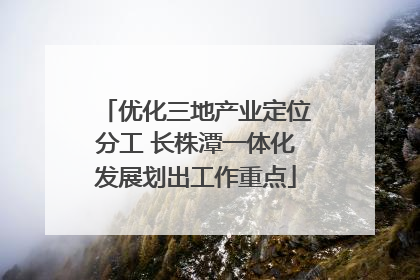 优化三地产业定位分工 长株潭一体化发展划出工作重点