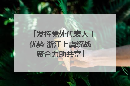发挥党外代表人士优势 浙江上虞统战聚合力助共富
