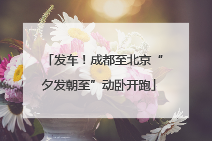 发车！成都至北京“夕发朝至”动卧开跑