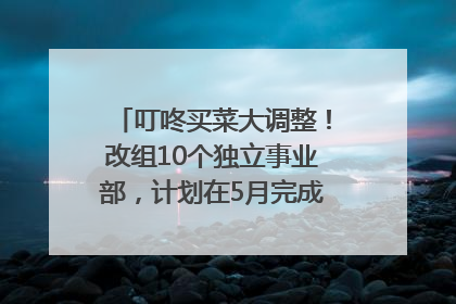 叮咚买菜大调整！改组10个独立事业部，计划在5月完成App端全面改版