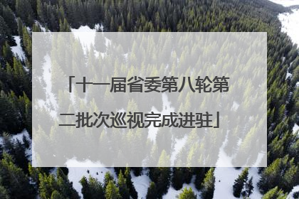 十一届省委第八轮第二批次巡视完成进驻