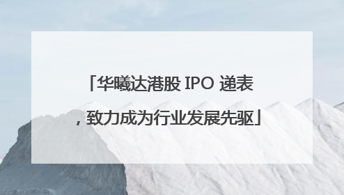 华曦达港股 IPO 递表，致力成为行业发展先驱