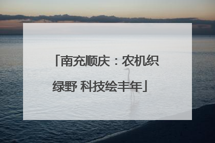 南充顺庆：农机织绿野 科技绘丰年