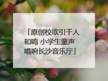 原创校歌引千人和鸣 小学生童声唱响长沙音乐厅
