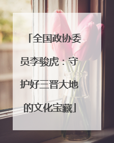 全国政协委员李骏虎：守护好三晋大地的文化宝藏