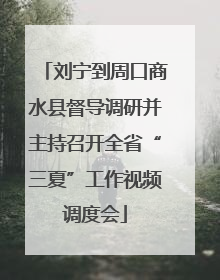 刘宁到周口商水县督导调研并主持召开全省“三夏”工作视频调度会