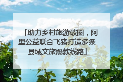助力乡村旅游破圈，阿里公益联合飞猪打造多条县域文旅爆款线路