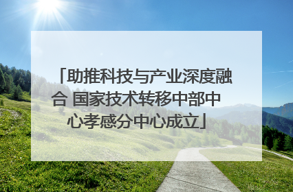 助推科技与产业深度融合 国家技术转移中部中心孝感分中心成立