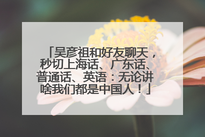 吴彦祖和好友聊天，秒切上海话、广东话、普通话、英语：无论讲啥我们都是中国人！