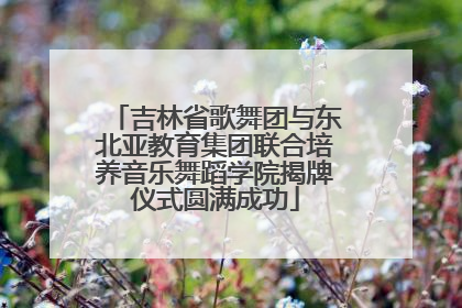 吉林省歌舞团与东北亚教育集团联合培养音乐舞蹈学院揭牌仪式圆满成功