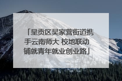 呈贡区吴家营街道携手云南师大 校地联动铺就青年就业创业路