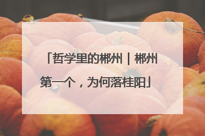 哲学里的郴州｜郴州第一个，为何落桂阳